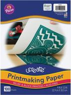 📄 ucreate printmaking paper: premium 9x12 white sheets - 100 pack (model p9001) logo