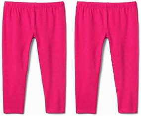 img 3 attached to 👖 Flaryzone 2T-6T Cotton Capri Leggings for Toddler and Little Girls (2-Pack/3-Pack) - Enhanced for SEO