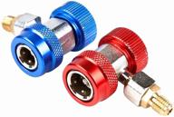 🔌 detool adjustable r134a adapter fittings: high-low quick coupler for hvac ac systems & refrigeration - 1/4 sae connector logo