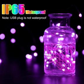 img 1 attached to Colorful Christmas LED Fairy String Lights: 33 Ft, 100 LEDs, Remote Control & Timer, 12 Colors, Plug-in, Ideal for Bedroom, Wedding & Indoor Decor