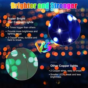 img 2 attached to Colorful Christmas LED Fairy String Lights: 33 Ft, 100 LEDs, Remote Control & Timer, 12 Colors, Plug-in, Ideal for Bedroom, Wedding & Indoor Decor