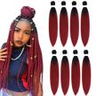 pre stretched braiding burgundy setting extensions logo