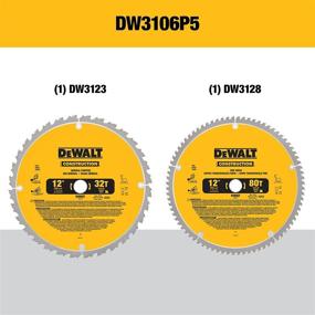 img 3 attached to 🔪 DEWALT 12-Inch Miter Saw Blade, Crosscutting, Tungsten Carbide, 80-Tooth, 2-Pack: High-Quality Cutting Performance by DW3128P5