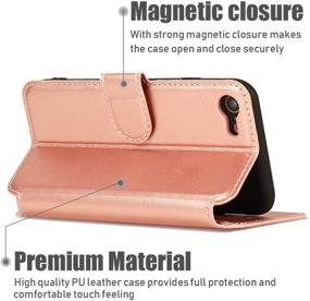 img 1 attached to 📱 QLTYPRI iPhone 6S Wallet Case - Premium PU Leather Flip Cover with Card Slots, Kickstand, Magnetic Closure - Shockproof Case for Apple iPhone 6 6S, Rose Gold