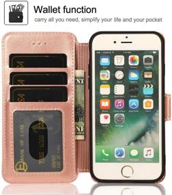 img 3 attached to 📱 QLTYPRI iPhone 6S Wallet Case - Premium PU Leather Flip Cover with Card Slots, Kickstand, Magnetic Closure - Shockproof Case for Apple iPhone 6 6S, Rose Gold