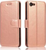 📱 qltypri iphone 6s wallet case - premium pu leather flip cover with card slots, kickstand, magnetic closure - shockproof case for apple iphone 6 6s, rose gold logo