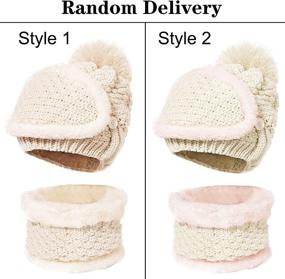 img 3 attached to ❄️ Winter Beanie Hat Scarf and Mask Set for Women: Stay Warm in Style with Thick Warm Slouchy Knit, Fleece Lined Cap, Scarf, and Mouth Mask - 3-Piece Set