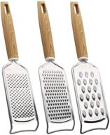 🔪 mglimz stainless steel multi-purpose food grater slicer set for kitchen - perfect for cheese, vegetables, fruits, and chocolate (3pcs) logo