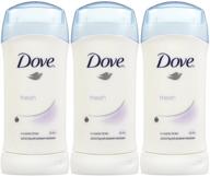 🌿 dove invisible solid deodorant fresh 3-pack - 2.6 oz for long-lasting protection logo