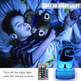 img 1 attached to 3D Game Night Light: 16 Colors Table Lamp with Remote Control for Kids' Bedroom Decoration – Perfect Souvenir Gifts for Christmas and Birthdays