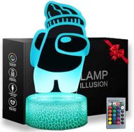 3d game night light: 16 colors table lamp with remote control for kids' bedroom decoration – perfect souvenir gifts for christmas and birthdays логотип