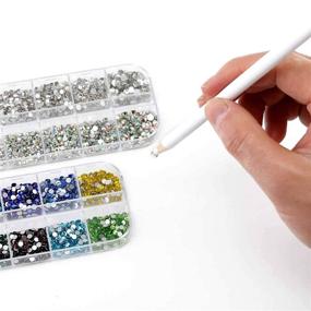 img 2 attached to 💎 Beadsland 5280Pcs Nail Art Rhinestones Kit: Glass Crystal Flat Back Gems, Diamond Flatback Rhinestones for Crafts - Mix of 12 Colors and 6 Sizes (Set 01)