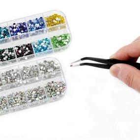 img 1 attached to 💎 Beadsland 5280Pcs Nail Art Rhinestones Kit: Glass Crystal Flat Back Gems, Diamond Flatback Rhinestones for Crafts - Mix of 12 Colors and 6 Sizes (Set 01)