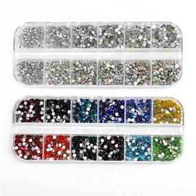 img 3 attached to 💎 Beadsland 5280Pcs Nail Art Rhinestones Kit: Glass Crystal Flat Back Gems, Diamond Flatback Rhinestones for Crafts - Mix of 12 Colors and 6 Sizes (Set 01)