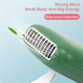 img 2 attached to ✨ Awhoas Lash Fan: Portable USB Mini Handheld Eyelash Dryer Fan for Extension - Green