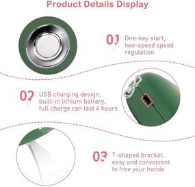 img 3 attached to ✨ Awhoas Lash Fan: Portable USB Mini Handheld Eyelash Dryer Fan for Extension - Green