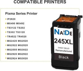 img 1 attached to NAIDE Remanufactured 245 XL Ink Cartridges for Canon 245 pg-245 XL Black Ink - Compatible with Canon Pixma MG2522 TS3122 MG3022 TR4522 IP2820 Printer (1 Black)