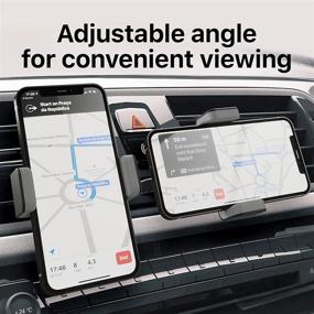 img 2 attached to 📱 BESTRIX Cell Phone Mount Holder for Car with Dual Clamp Grip - Compact & Durable, Suitable for iPhone, Galaxy, and Smartphones Up to 6.5 Inches