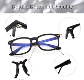 img 1 attached to 👓 ANDOILT Blue Light Blocking Glasses: Fashionable Square Frames for Men and Women, Perfect for Computer Work, Reading, and Gaming!