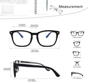 img 2 attached to 👓 ANDOILT Blue Light Blocking Glasses: Fashionable Square Frames for Men and Women, Perfect for Computer Work, Reading, and Gaming!