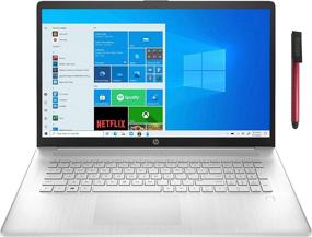 img 4 attached to 💻 HP 17 17.3-inch HD+ Touchscreen Laptop, Hexa-Core AMD Ryzen 5 5500U up to 4.0GHz (Comparable to i5-10500H), 12GB DDR4 RAM, 1TB HDD, 802.11AC WiFi, Bluetooth 5.0, Webcam, Windows 10, 64GB Flash Stylus