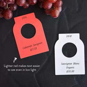 img 2 attached to 150 PCS Wine Bottles Labels Hang Tags: Organize Your Cellar with Custom Plastic Labels - 3 Color Options