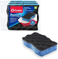 o-cedar scrunge heavy-duty scrub sponge: odor-resistant, multi-surface, and lasts 20% longer (pack of 6) logo