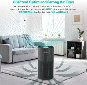 img 3 attached to 🌬️ WiFi-enabled Medical Grade H13 True HEPA Air Purifier for Large Rooms, Bedrooms, and Offices | Removes 99.97% of Dust, Bacteria, Viruses, Smoke, Mold, Allergens | Covers 356 sq ft | 100% Ozone Free
