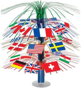 img 4 attached to Enhance Your Travel Theme Party with Beistle International World Flags Cascade Table Centerpiece Decorations!