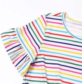 img 1 attached to Sleeve Summer Cotton T Shirts Rainbow