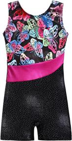 img 4 attached to 🎀 Colorful Ribbons Gymnastics Leotard for Girls: Dance Clothes, Ballet Tutu, 3-15 Years (Black)