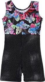 img 3 attached to 🎀 Colorful Ribbons Gymnastics Leotard for Girls: Dance Clothes, Ballet Tutu, 3-15 Years (Black)