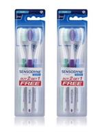 🦷 sensodyne sensitive toothbrush soft - pack of 2, ideal for sensitive teeth - 3 units per pack logo