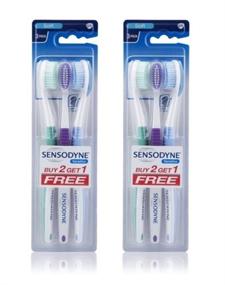 img 1 attached to 🦷 Sensodyne Sensitive Toothbrush Soft - Pack of 2, Ideal for Sensitive Teeth - 3 Units Per Pack