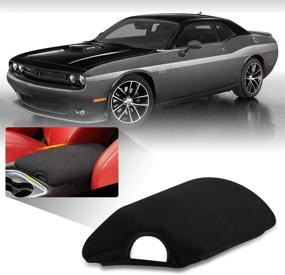 img 4 attached to Dodge Challenger Center Console Armrest Cover Pad Protector for 2014-2019: QUNSUNUS