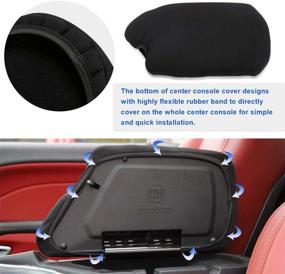 img 1 attached to Dodge Challenger Center Console Armrest Cover Pad Protector for 2014-2019: QUNSUNUS