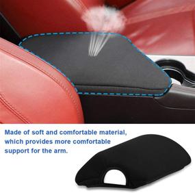 img 3 attached to Dodge Challenger Center Console Armrest Cover Pad Protector for 2014-2019: QUNSUNUS