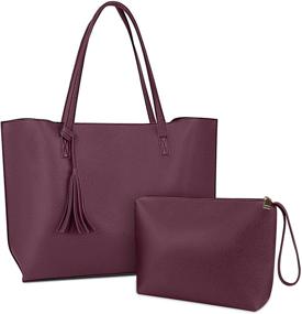 img 4 attached to 👜 Tassel Shoulder Women's Handbags & Wallets - Leather Purses Handbags for Totes