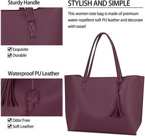 img 3 attached to 👜 Tassel Shoulder Women's Handbags & Wallets - Leather Purses Handbags for Totes