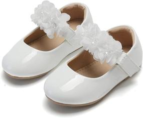 img 4 attached to 👑 Glittery Princess Ballet Shoes: ESTINE Mary Jane Flats for Little Kids Toddler Baby Girls