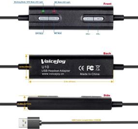 img 3 attached to 🔌 Повышенная связь: адаптер VoiceJoy QD Connector к USB с регулировкой громкости и функцией выключения для наушников Plantronics и VoiceJoy