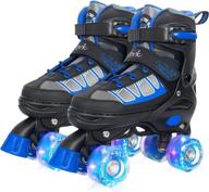 nattork adjustable roller skates for kids: light up wheels, indoor & outdoor illuminating skates for girls and boys - ideal for beginners logo