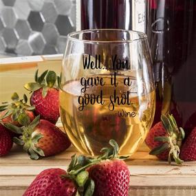 img 1 attached to 🎁 You Can Do It, You Gave It Your Best Shot - 11 oz Coffee Mug and 15 oz Stemless Wine Glass Set - Ideal Gift for Close Friends, Colleagues, Women, Her