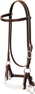 🐴 weaver leather deluxe latigo leather side pull: enhance control with double rope design логотип