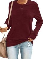 💃 senserise women's casual crewneck sweatshirt: short/long sleeve, solid color – soft, lightweight, loose fit tops logo