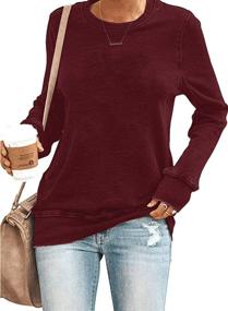 img 2 attached to 💃 SENSERISE Women's Casual Crewneck Sweatshirt: Short/Long Sleeve, Solid Color – Soft, Lightweight, Loose Fit Tops