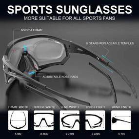img 2 attached to X-TIGER UV Protected Polarized Sports Cycling Sunglasses with 5 Interchangeable Lenses for MTB Road Biking