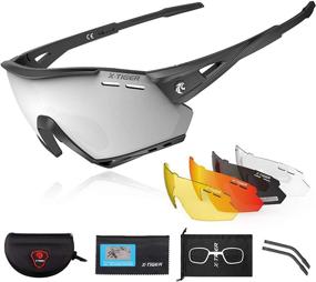 img 4 attached to X-TIGER UV Protected Polarized Sports Cycling Sunglasses with 5 Interchangeable Lenses for MTB Road Biking