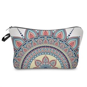 img 4 attached to Deanfun Mandala Flowers Cosmetic Bag for Women: Stylish, Waterproof Makeup Organizer for Travel & Toiletries – Roomy, Durable & Thoughtful Gift (50965)