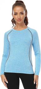 img 3 attached to 👚 Women's Moisture Wicking Long Sleeve T-Shirt 3-4 Pack - Dry Fit Long Sleeve Tee for Outdoor Compression Running and Workout Tops